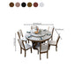 Solid Wood Base Table Convertible Dining Table for Kitchen Dining Room