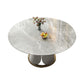 Metal Dining Table Extendable Pedestal Dining Table for Kitchen