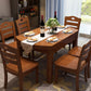 Rectangle Solid Wood Dining Table Butterfly Leaf Dining Table for Kitchen Use