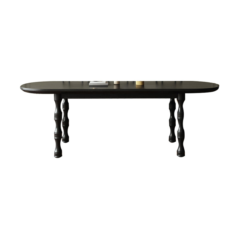 Moderne eetkamer eettafel houten eettafel met 4 poten in zwart