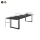 Table de dîner industrielle rectangulaire, salle à manger, table de salle à manger en bois massif