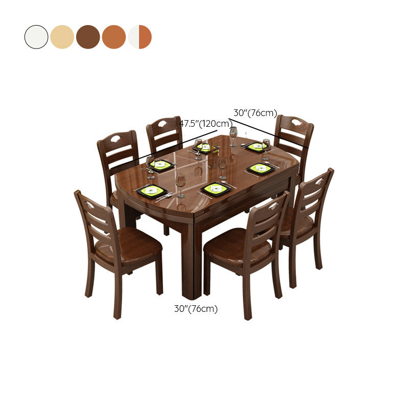 Dining Room Dinner Table 4 Legs Rubberwood Round Dining Table Clearhalo 'Dining Tables & Seating' 'Dining Tables' 'dining_table' 'furn' 'furn_dining_table' 'Furniture' 'Kitchen & Dining Furniture' 7257605