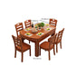 Dining Room Dinner Table 4 Legs Rubberwood Round Dining Table Clearhalo 'Dining Tables & Seating' 'Dining Tables' 'dining_table' 'furn' 'furn_dining_table' 'Furniture' 'Kitchen & Dining Furniture' 7257608