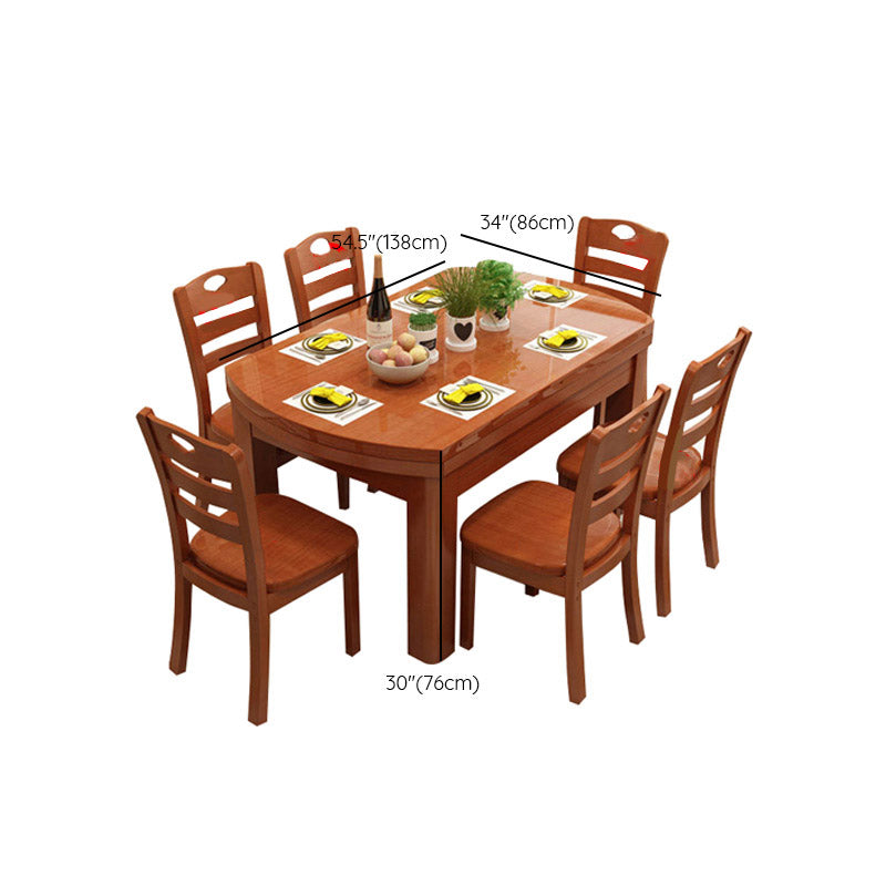 Dining Room Dinner Table 4 Legs Rubberwood Round Dining Table Clearhalo 'Dining Tables & Seating' 'Dining Tables' 'dining_table' 'furn' 'furn_dining_table' 'Furniture' 'Kitchen & Dining Furniture' 7257608