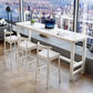 Modern Style Rectangle Bar Table Solid Wood Fixed Bistro Bar Desk for Living Room