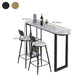 Glam Style Bar Table Sled Base Bar Dining Table for Living Room