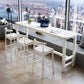 Contemporary Bar Dining Table Kitchen Rectangle Wood Counter Table