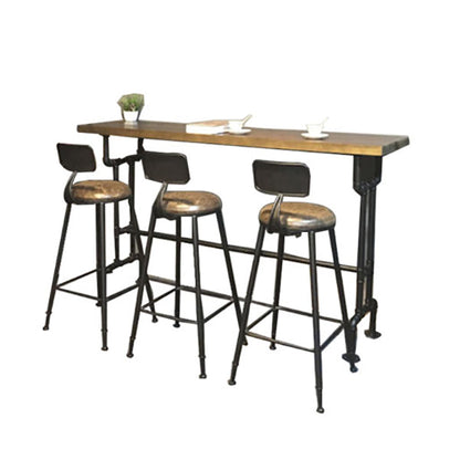Industrial Bar Dining Table Cafe and Breakroom Bar Stool Table Without Chairs Clearhalo 'Bar Furniture' 'Bar Tables' 'bar_tables' 'furn' 'furn_bar_tables' 'Furniture' 'Kitchen & Dining Furniture' 7257661