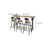 Industrial Bar Dining Table Cafe and Breakroom Bar Stool Table Clearhalo 'Bar Furniture' 'Bar Tables' 'bar_tables' 'furn' 'furn_bar_tables' 'Furniture' 'Kitchen & Dining Furniture' 7257672