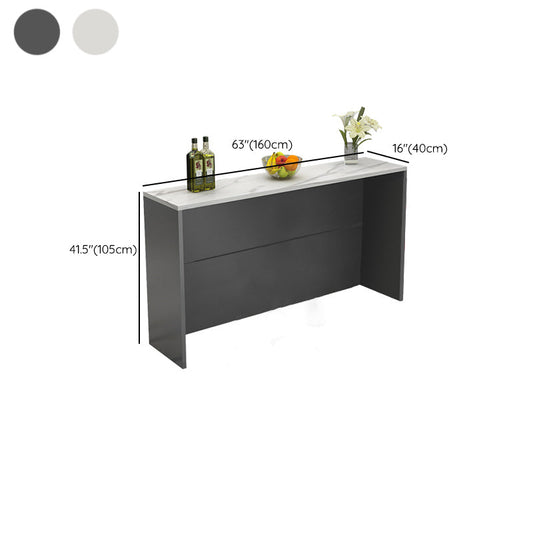 Modern Indoor Bar Stool Table White Marble Rectangle Counter Table Clearhalo 'Bar Furniture' 'Bar Tables' 'bar_tables' 'furn' 'furn_bar_tables' 'Furniture' 'Kitchen & Dining Furniture' 7257689