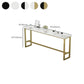 Glam Indoor Bar Stool Table Rectangle Bar Dining Table with Footrest