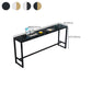 Indoor-Glam-Bar-Esstisch, rechteckiger Barhocker-Tisch mit Fußstütze