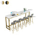 Modern Faux Marble Bar Dining Table Specialty Bar Table for Small Places