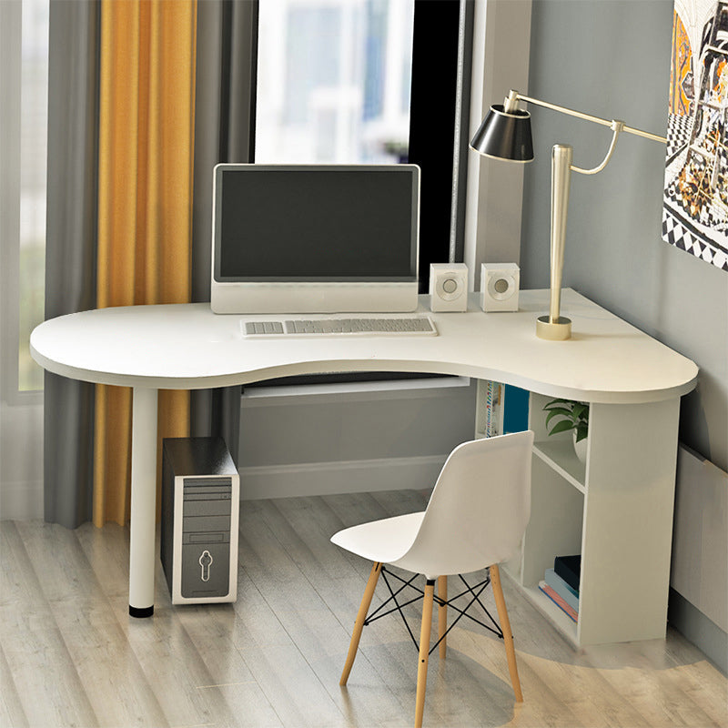 Modern houten kantoor bureau gratis formulier taakbureau met planken voor thuis