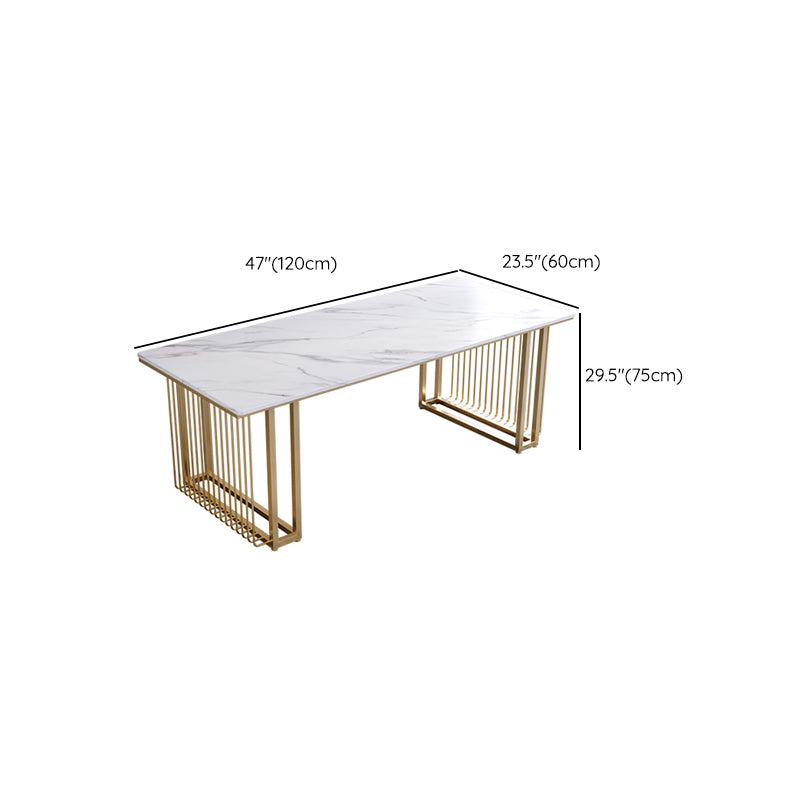 Rectangular Shaped Conference Table Wood Writing Desk in White Clearhalo 'furn' 'furn_office_desk' 'Furniture' 'Office Desks' 'Office Furniture' 'office_desk' 7257800