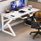 Modern Style Computer Desk Rectangular Shaped Task Desk in White/Black for Home White White Clearhalo 'furn' 'furn_office_desk' 'Furniture' 'Office Desks' 'Office Furniture' 'office_desk' 7257854