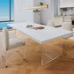 Contemporary 1/4/6/7 Pieces Dining Room Set Rectangle Stone Furniture in White