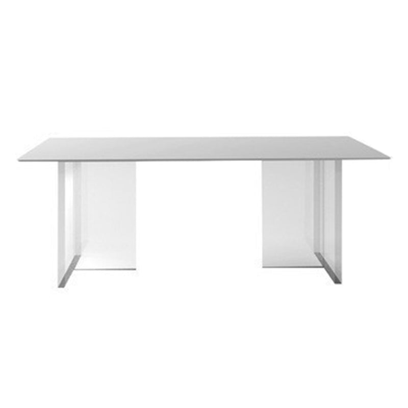 Contemporary 1/4/6/7 Pieces Dining Room Set Rectangle Stone Furniture in White