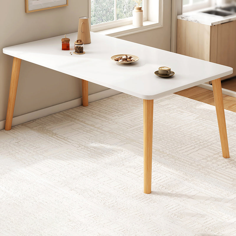 Contemporary 1/4/5 Pieces Dining Table Rectangle Wood Furniture for Restaurant White 47"L x 24"W Clearhalo 'Dining Room Sets' 'Dining Tables & Seating' 'dining_room_set' 'furn' 'furn_dining_room_set' 'Furniture' 'Kitchen & Dining Furniture' 7258291