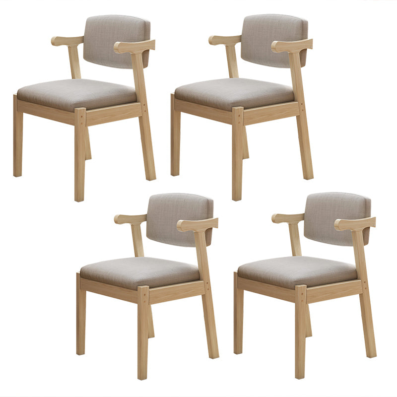 Contemporary 1/4/5 Pieces Dining Table Rectangle Wood Furniture for Restaurant 4 Grey Chairs Clearhalo 'Dining Room Sets' 'Dining Tables & Seating' 'dining_room_set' 'furn' 'furn_dining_room_set' 'Furniture' 'Kitchen & Dining Furniture' 7258293