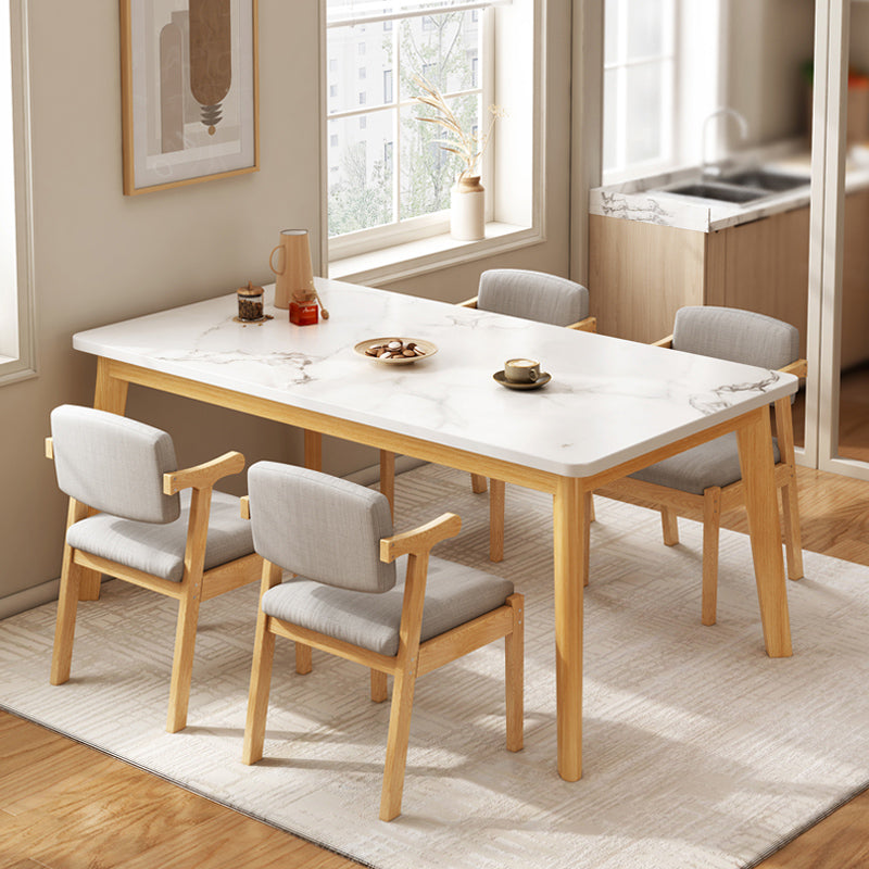 Modern 1/4/5 Pieces Dining Table Wood Rectangle Furniture for Restaurant