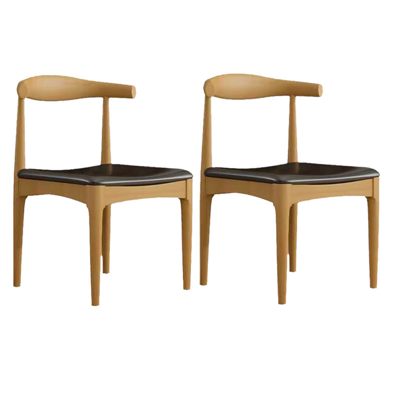 Natural Finish Solid Wood Dining Set 1/2/5 Pcs Industrial Dinette Table Set for Home 2 Wood Chairs Clearhalo 'Dining Room Sets' 'Dining Tables & Seating' 'dining_room_set' 'furn' 'furn_dining_room_set' 'Furniture' 'Kitchen & Dining Furniture' 7258353