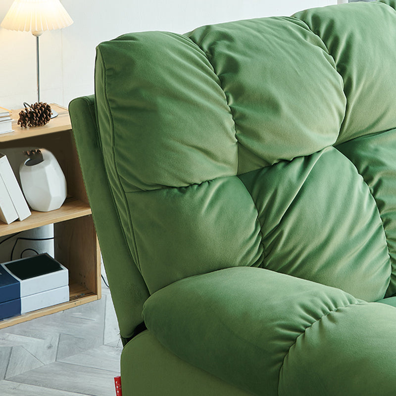 Sedia a velluto a colore solido reclinabile a pezzi di rocker girevole