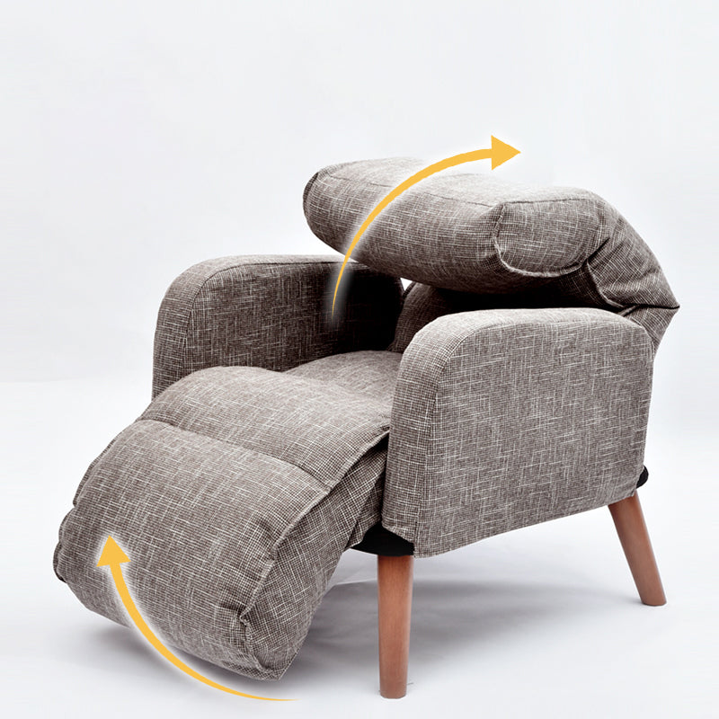 Moderna sedia reclinabile reclinabile in polvere in polvere in grigio