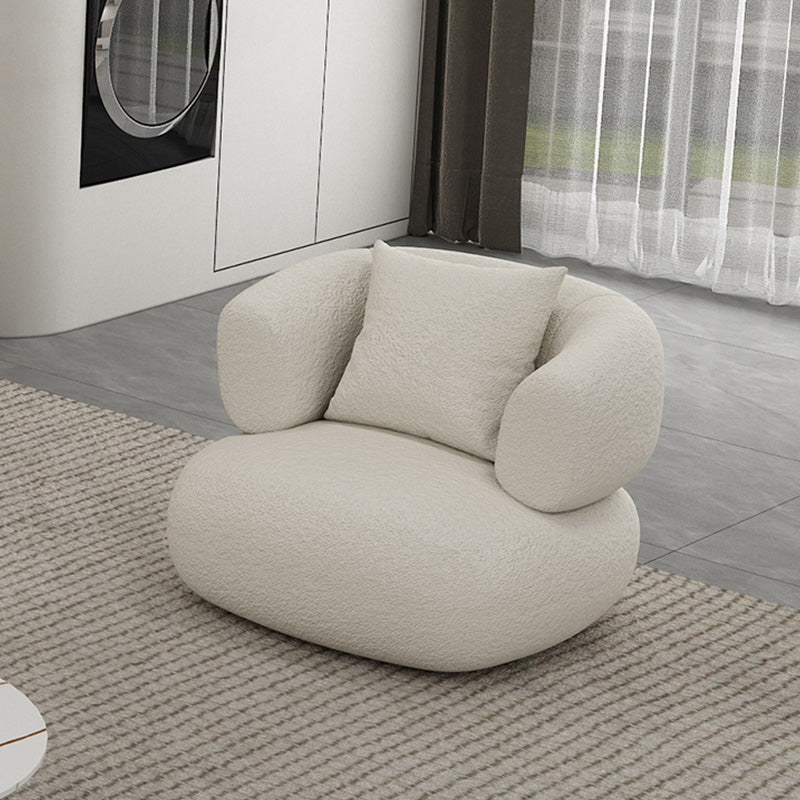 Almohadas de tela de sofá contemporáneas de 31 "de ancho asientos estacionarios blancos