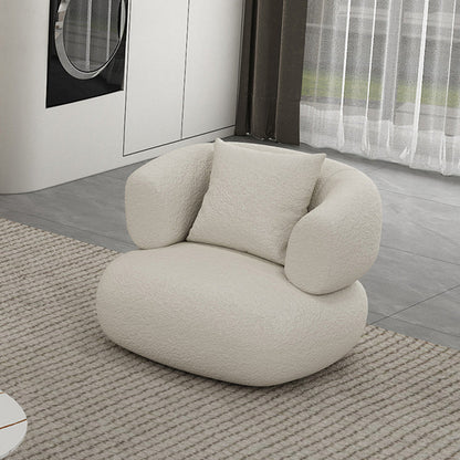 Almohadas de tela de sofá contemporáneas de 31 "de ancho asientos estacionarios blancos