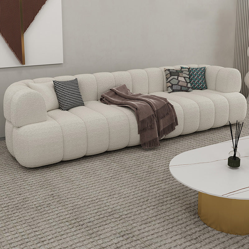 Almohadas de tela de sofá contemporáneas de 31 "de ancho asientos estacionarios blancos