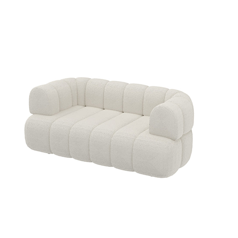 Almohadas de tela de sofá contemporáneas de 31 "de ancho asientos estacionarios blancos