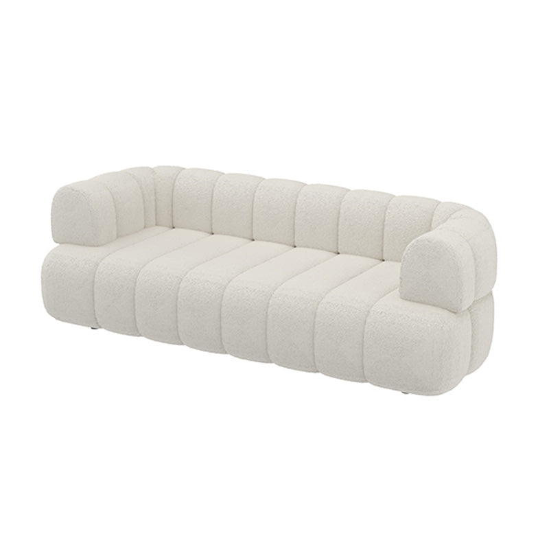 Almohadas de tela de sofá contemporáneas de 31 "de ancho asientos estacionarios blancos