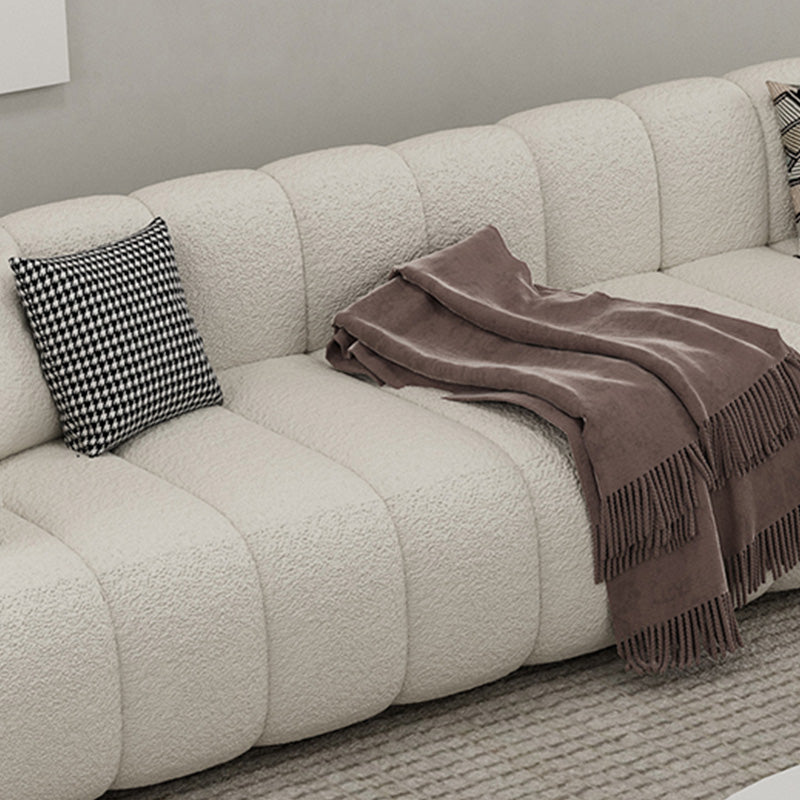 Almohadas de tela de sofá contemporáneas de 31 "de ancho asientos estacionarios blancos