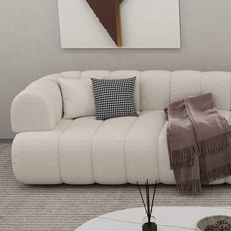 Almohadas de tela de sofá contemporáneas de 31 "de ancho asientos estacionarios blancos