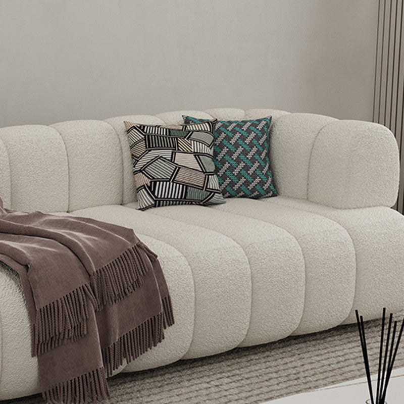 Almohadas de tela de sofá contemporáneas de 31 "de ancho asientos estacionarios blancos