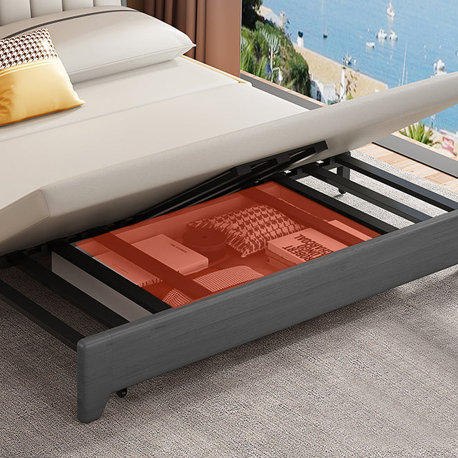 33" Wide Contemporary Sofa Futon Gray Pillow Included Sleeper Sofa Clearhalo 'furn' 'furn_futons' 'Furniture' 'Futons & Daybeds' 'Futons' 'Living Room Furniture' 7258583