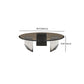 Black Glass Top Coffee Table Modern Round 3 Legs Cocktail Table Clearhalo 'Coffee & Accent Tables' 'Coffee Tables' 'coffee_tables' 'furn' 'furn_coffee_tables' 'Furniture' 'Living Room Furniture' 7258641