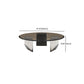Black Glass Top Coffee Table Modern Round 3 Legs Cocktail Table Clearhalo 'Coffee & Accent Tables' 'Coffee Tables' 'coffee_tables' 'furn' 'furn_coffee_tables' 'Furniture' 'Living Room Furniture' 7258642