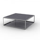 Geometric Slate & Glass Coffee Table Modern Simple Cocktail Table with Floor Shelf 39.5"L x 39.5"W x 16"H Gray Clearhalo 'Coffee & Accent Tables' 'Coffee Tables' 'coffee_tables' 'furn' 'furn_coffee_tables' 'Furniture' 'Living Room Furniture' 7258659