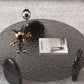 Glass Top Coffee Table Black Modern Round 3 Legs Cocktail Table Clearhalo 'Coffee & Accent Tables' 'Coffee Tables' 'coffee_tables' 'furn' 'furn_coffee_tables' 'Furniture' 'Living Room Furniture' 7258672