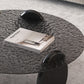 Glass Top Coffee Table Black Modern Round 3 Legs Cocktail Table Clearhalo 'Coffee & Accent Tables' 'Coffee Tables' 'coffee_tables' 'furn' 'furn_coffee_tables' 'Furniture' 'Living Room Furniture' 7258675