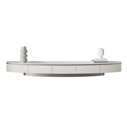 Modern TV Console Stone Media Console TV Stand with 3 Drawers Grey Clearhalo 'furn' 'furn_tv_stands_entertainment_centers' 'Furniture' 'Living Room Furniture' 'TV Stands & Entertainment Centers' 'TV Stands & Media Storage Furniture' 'tv_stands_entertainment_centers' 7258971