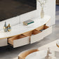 Modern TV Console Stone Media Console TV Stand with 3 Drawers Clearhalo 'furn' 'furn_tv_stands_entertainment_centers' 'Furniture' 'Living Room Furniture' 'TV Stands & Entertainment Centers' 'TV Stands & Media Storage Furniture' 'tv_stands_entertainment_centers' 7258977
