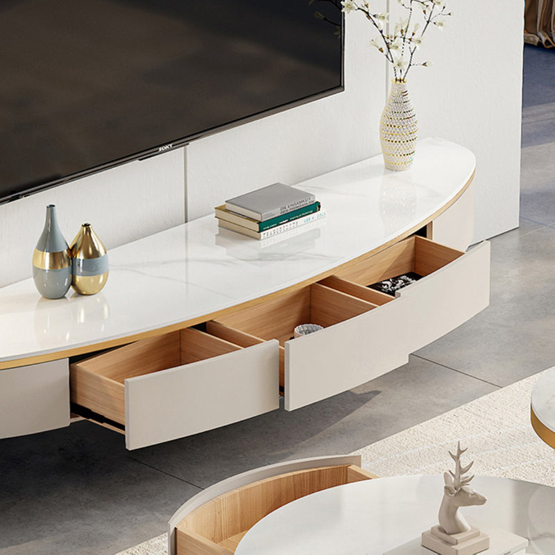 Modern TV Console Stone Media Console TV Stand with 3 Drawers Clearhalo 'furn' 'furn_tv_stands_entertainment_centers' 'Furniture' 'Living Room Furniture' 'TV Stands & Entertainment Centers' 'TV Stands & Media Storage Furniture' 'tv_stands_entertainment_centers' 7258977