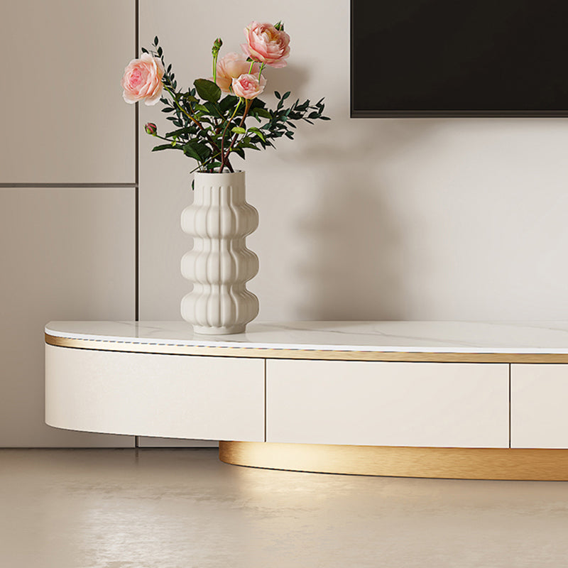 Modern TV Console Stone Media Console TV Stand with 3 Drawers Clearhalo 'furn' 'furn_tv_stands_entertainment_centers' 'Furniture' 'Living Room Furniture' 'TV Stands & Entertainment Centers' 'TV Stands & Media Storage Furniture' 'tv_stands_entertainment_centers' 7258978