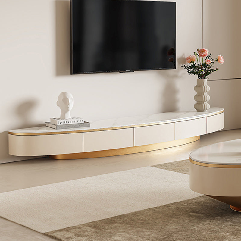 Modern TV Console Stone Media Console TV Stand with 3 Drawers Clearhalo 'furn' 'furn_tv_stands_entertainment_centers' 'Furniture' 'Living Room Furniture' 'TV Stands & Entertainment Centers' 'TV Stands & Media Storage Furniture' 'tv_stands_entertainment_centers' 7258980
