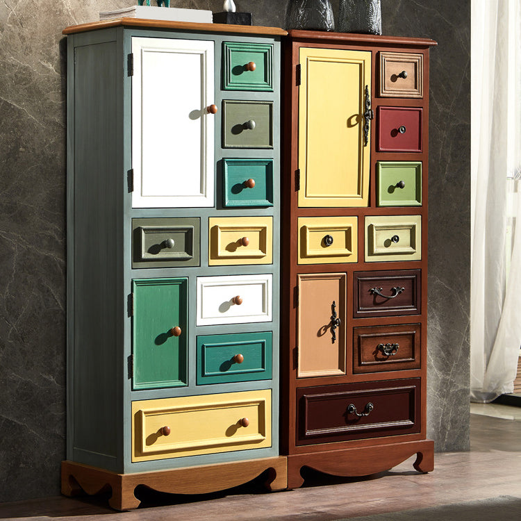 Cassettiera portaoggetti costiera Cassettiera in legno massello con cassetti multipli