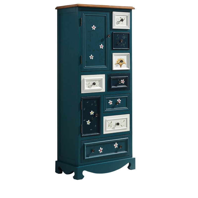 Cassettiera portaoggetti costiera Cassettiera in legno massello con cassetti multipli