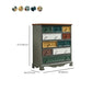 Cassettiera portaoggetti costiera Cassettiera in legno massello con cassetti multipli